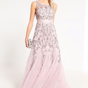 NWT Adrianna Papell Gown Icy Lilac